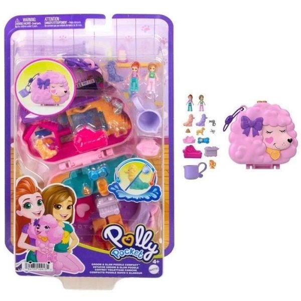 Polly Pocket - Koiranhoitopakkaus, mukaan lukien 2 hahmoa ja 12 lisävarustetta HKV35 Flerfärgad