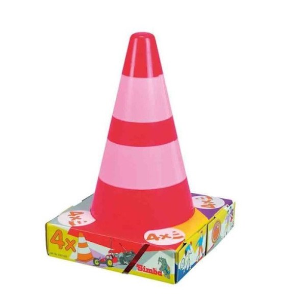 Lelu - Simba Lelut - 4 oranssin ja valkoisen pilonin setti - Muovi - Lapsi Orange, Vit