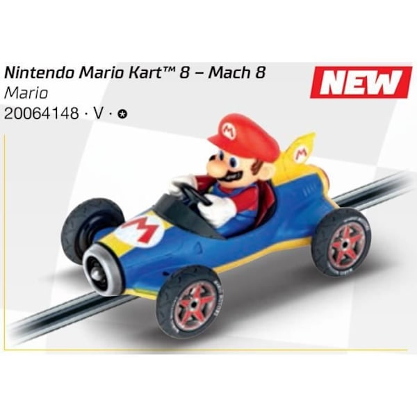Bana bana - CARRERA - Mario Kart™ - Mach 8 - 5,3 m - Från 6 år Flerfärgad