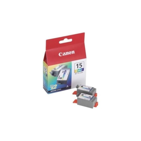 CANON-paket med 2 bläckpatroner - BCI-15 - Tricolor - standardkapacitet 2 x 7,5 ml - 2 x 100 sidor