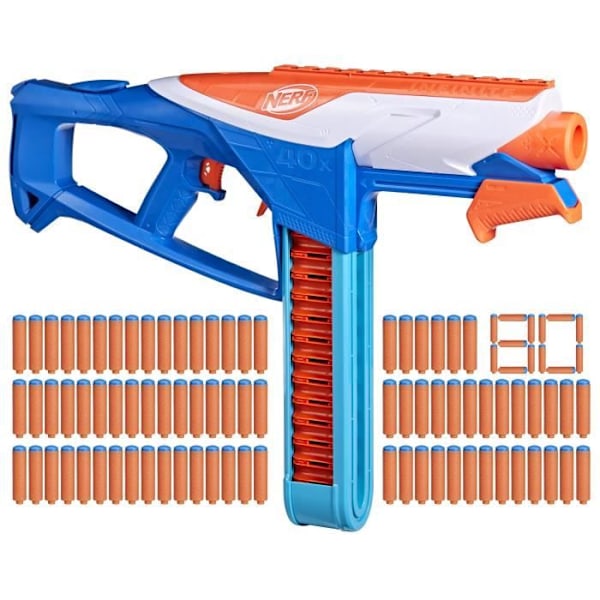 Nerf NSeries Infinite dart blaster, 80 tikkaa, 8-vuotiaat ja sitä vanhemmat Flerfärgad