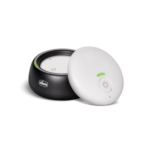 Audio DECT babyalarm - CHICCO - Hvid - 10 lydniveauer - Nulemissionsbølger Sort, Hvid