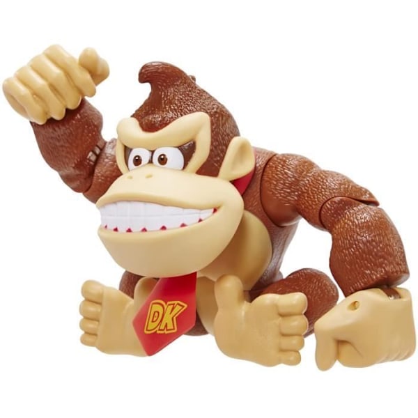 Donkey Kong figur - Super Mario - JAKKS - 15 cm - Artikuleret i 10 punkter kastanj