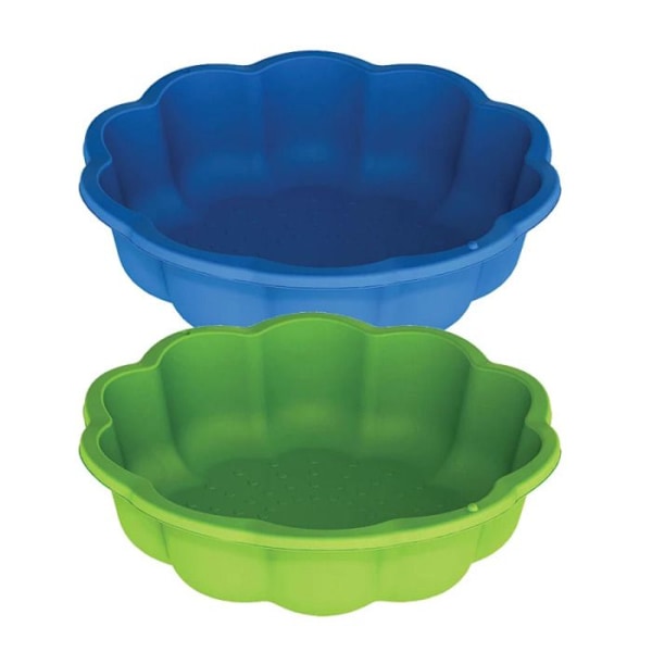 Plastblommig sandlåda Happy Sun grön blå