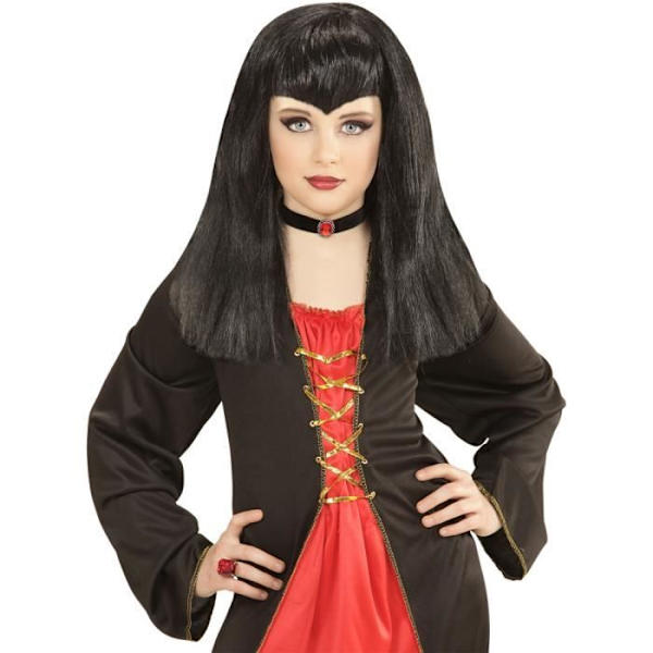 Perrukke - WIDMANN - Vampyr - Sort - Barn - Unisex Svart