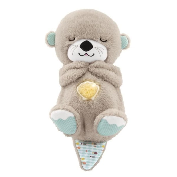 Fisher-Price - Ma Loutre Câlins Bonne Nuit - Pehmolelu yövalo vauvalle, musiikkia ja valoa - Kehityslelu - Vauvasta alkaen FXC66