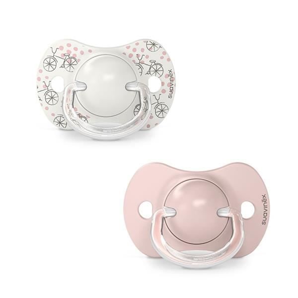 Suavinex pakke med 2 symmetriske sutter Sx Pro 0/6 måneder Walk In The Park Pink