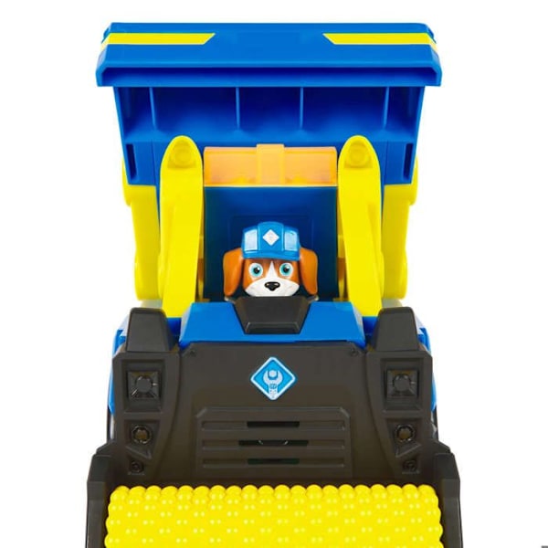 Paw Patrol Rubble ja hänen tiiminsä Dumpster liikkuvilla osilla Pyörällinen ajoneuvo äänillä ja valoilla