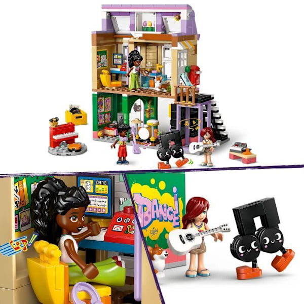 LEGO Friends 42653 Musikbutik og Lejlighed - Spil til Piger fra 7 År Flerfärgad