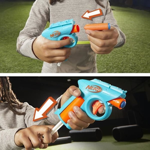 Nerf N Series Gear Up Pack, 3 Blasters, 18 Nerf N1 Darts endast kompatibel med Nerf N Series Blasters Flerfärgad