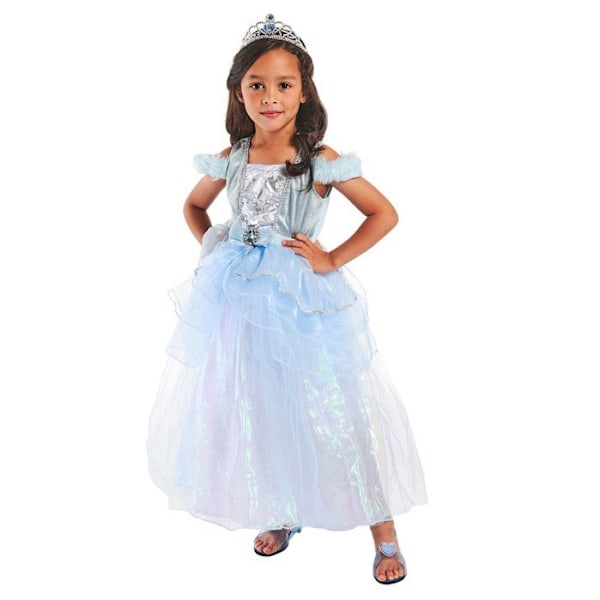 Blå prinsesse sko til børn Roser med glitrende effekt