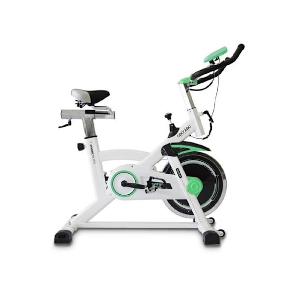 Cecotec Spin Extreme Professional Spinning Bike - 16 kg Svänghjul - Vit, Svart och Grön Vitt, svart och grönt