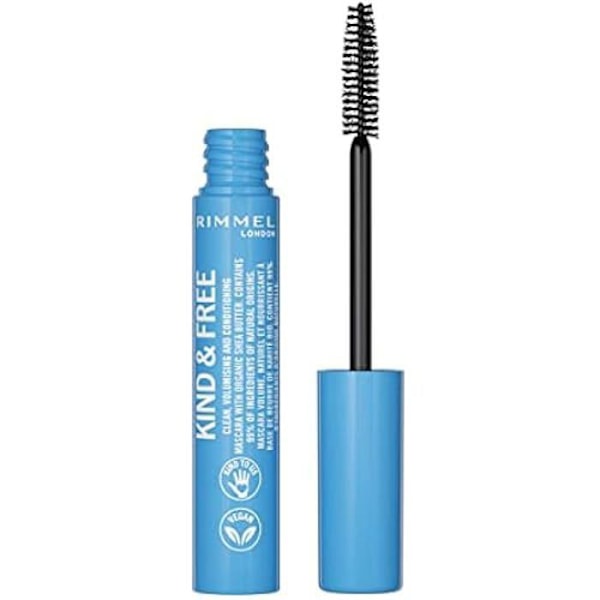 Mascara - RIMMEL - Kind & Free - Sort - Vandtæt - Volumen og længde op til 36 timer Svart