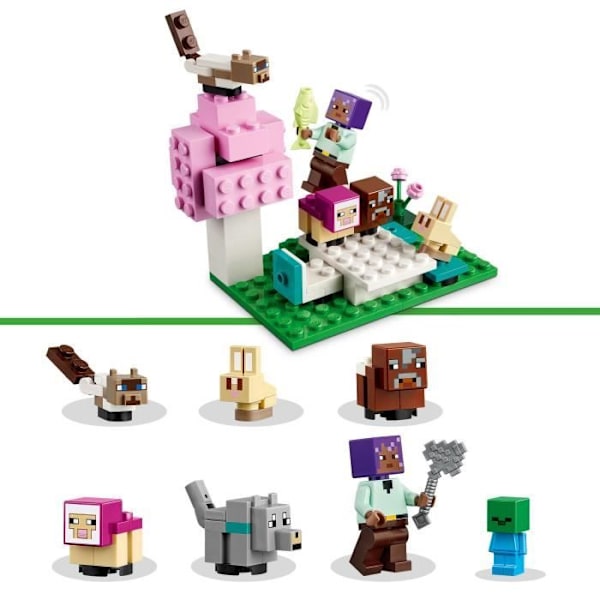LEGO® 21253 Minecraft Dyrereservat, Plains Biome Legetøj, Minifigurer og Dyrefigurer Flerfärgad