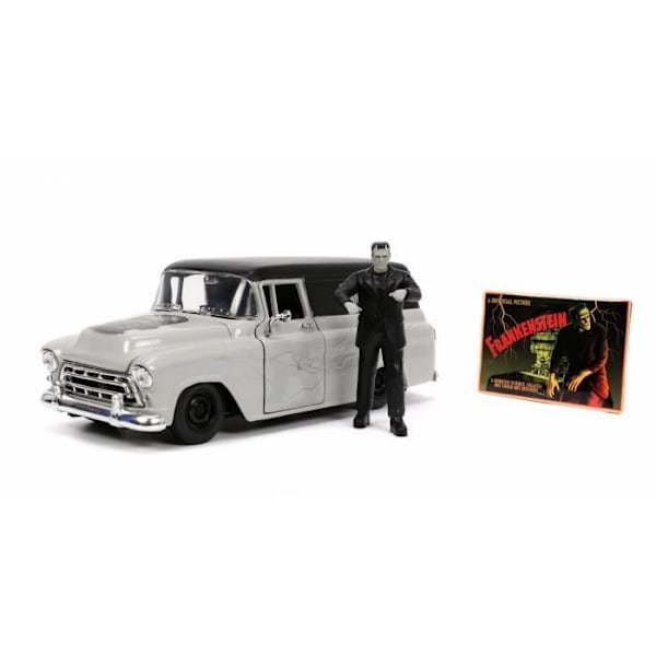 Miniaturer monteret - Chevrolet Suburban Frankenstein med figur 1957 1/24 Jada