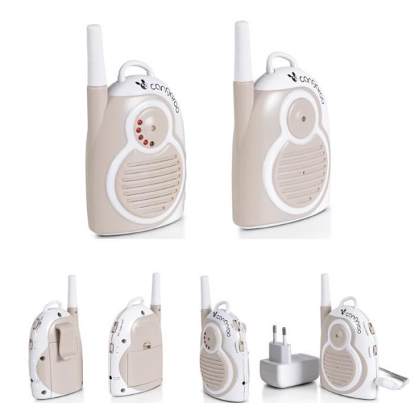 Cangaroo Mommy's Sense babyalarm - 1,3 km rækkevidde - 2 kanaler - Batteriindikator - Beige Beige