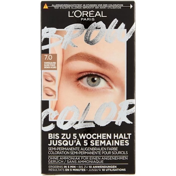 L'Oréal Paris Ögonbrynsfärg 7.0 Färgför att färga ögonbryn - Mörkbrun