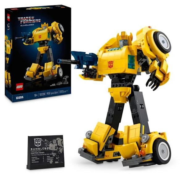 LEGO® Icons 10338 Transformers Bumblebee - Vuxen robotfigur - Fordon gul