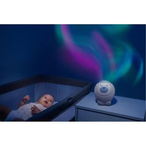CHICCO Cradle Projector - 00011558200000 - Blå - Klassisk musik och Aurora Borealis Blå, Vit