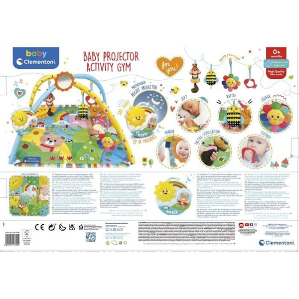 Baby Clementoni lekmatta - Projektor och sensoriska aktiviteter Flerfärgad