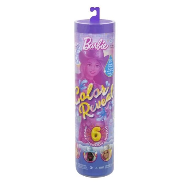 Barbie-Nukke Barbie Color Reveal-Disko Country Star 6 Yllätys - 3 vuotta+- JCP01