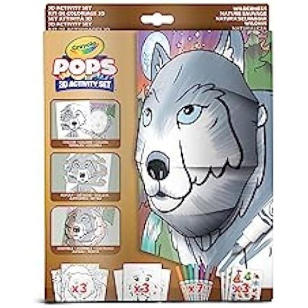 3D Activity Kit - CRAYOLA - POPS - Väritys ja 3D-luominen - Luontoaihe Flerfärgad