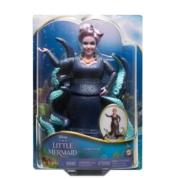 Disney-nukke Pieni Merenneito Ursula, mukana lisävaruste HLX12 Flerfärgad