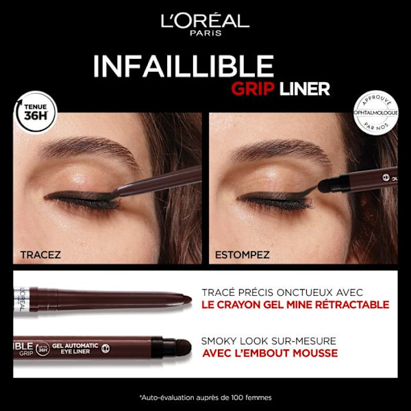 L'Oréal Paris Infallible Grip Liner Gel Automatic Brown Denim Brun denim