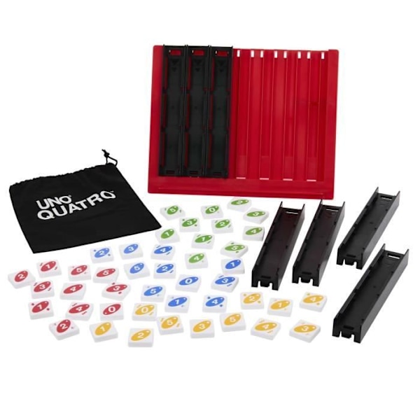 Mattel Games - UNO®-Quatro-Game for voksne, familieaften og spilleaften HPF82 Flerfärgad