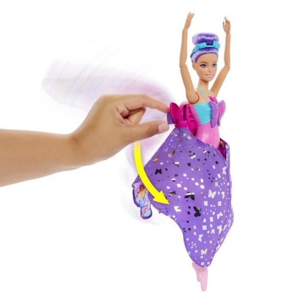 Barbie - Tanssija Muuttuva Perhospuku Nukkemalli 2-in-1 HXJ10 Flerfärgad