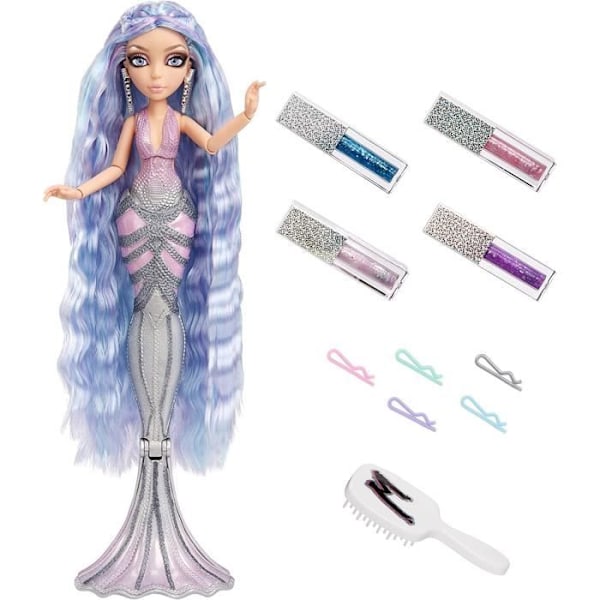 Deluxe samlarobjekt sjöjungfru modedocka 34 cm - Mermaze Mermaidz - Orra - Byter färg i vatten Flerfärgad