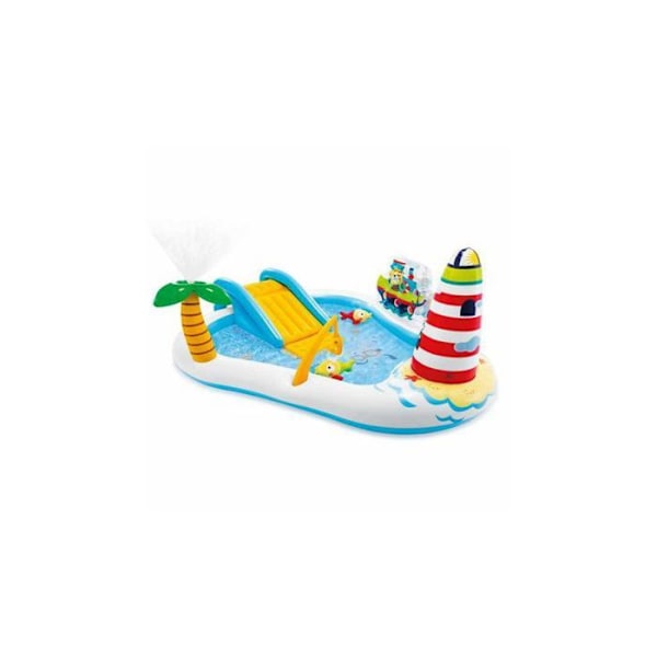 Sea Paradise Playground - INTEX - Oval - PVC - Palmfontän - Slide - 182 liter Flerfärgad