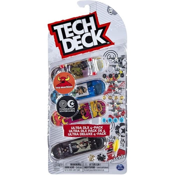 Pack 4 Finger Skates Tech Deck - Skateboards för att anpassa 96 mm - Slumpmässig modell Flerfärgad