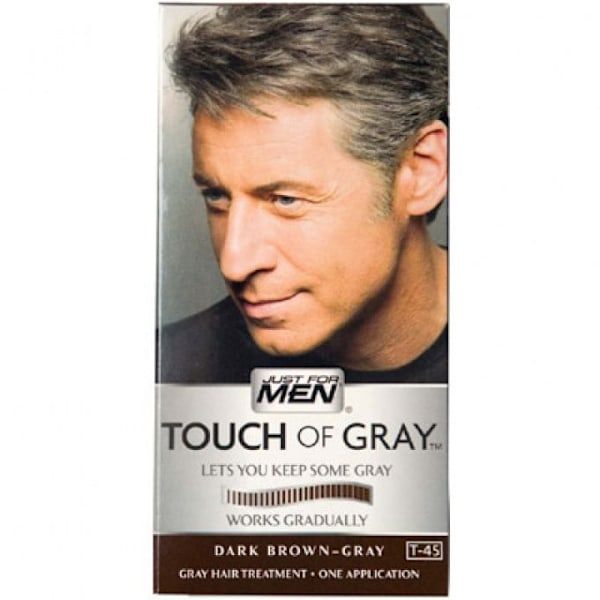 Farve Til Hår - JUST FOR MEN - Touch of Grey - Grå / Mørkebrun - Uden ammoniak - 40 g Grå / Mörkbrun