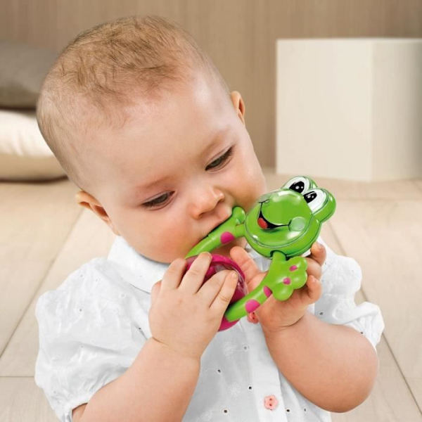 CHICCO Rattle Grodan Pat'mouille Grön och fuchsia
