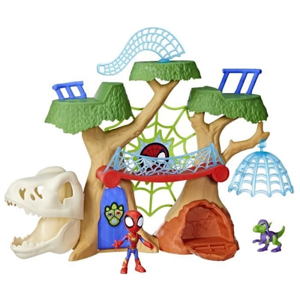 Spidey Coffret Dino-Webs base skov, Superhelte figuriner og tilbehør, fra 3 år, Spidey og Hans Venner Flerfärgad