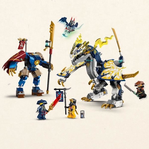 LEGO NINJAGO 71843 Rogue'n lohikäärme robotti - Rakennussarja 8-vuotiaille pojille Flerfärgad