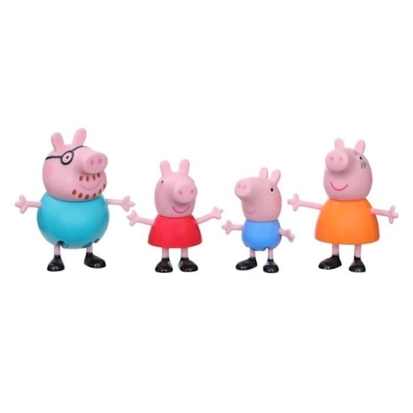 Peppa Pig-figurer - Paket med 4 - Peppa, Mummy Pig, Papa Pig och George - Från 3 år Flerfärgad