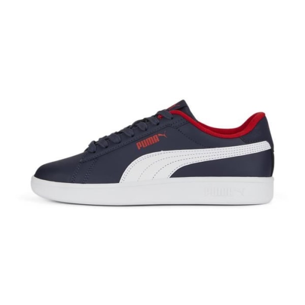 Puma Smash Junior Läder Sneaker - Marin/Vit-Röd