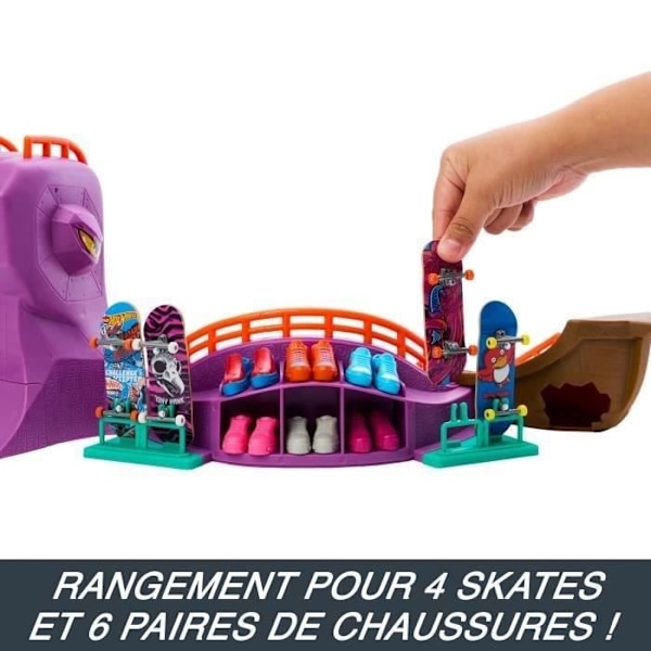 Hot Wheels Skate-Skatepark Octopus-Box ainutlaatuisella otelaudalla HMK01 Flerfärgad