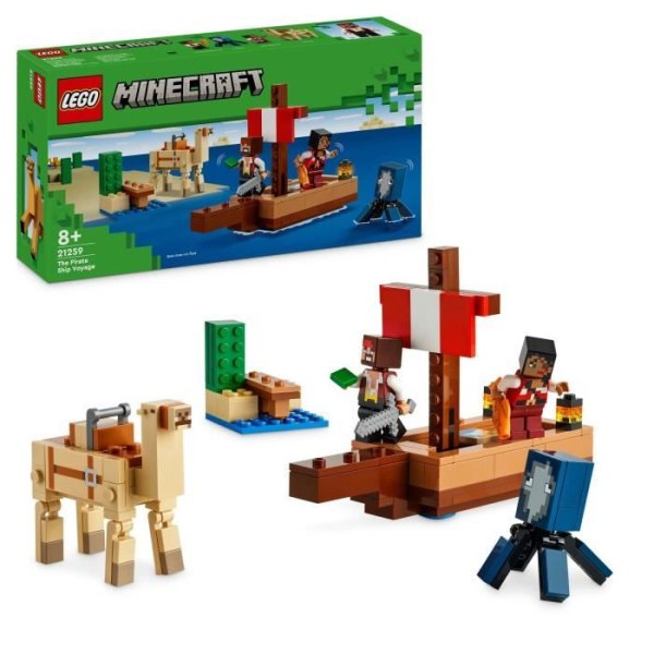 LEGO® Minecraft® 21259 merirosvolaiva matka-, rakennus- ja tutkimussetti Flerfärgad
