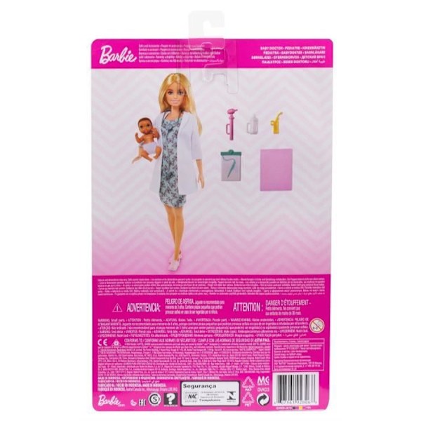 Barbie - Barbie Barnläkare och Accessoarer - Modedocka - Från 3 år Flerfärgad