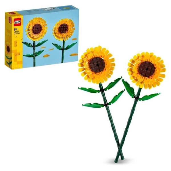 LEGO® 40524 Creator auringonkukat, tekokukkarakennussarja, lastenhuone tai kodin sisustus Gul