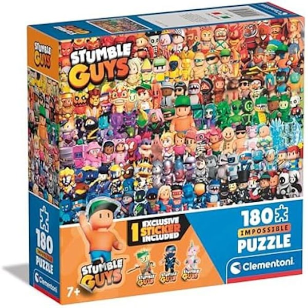 Puzzle Børn - CLEMENTONI - Stumble Guys - 180 dele - 48,5 x 33,5 cm - Økologisk Ljusa färger