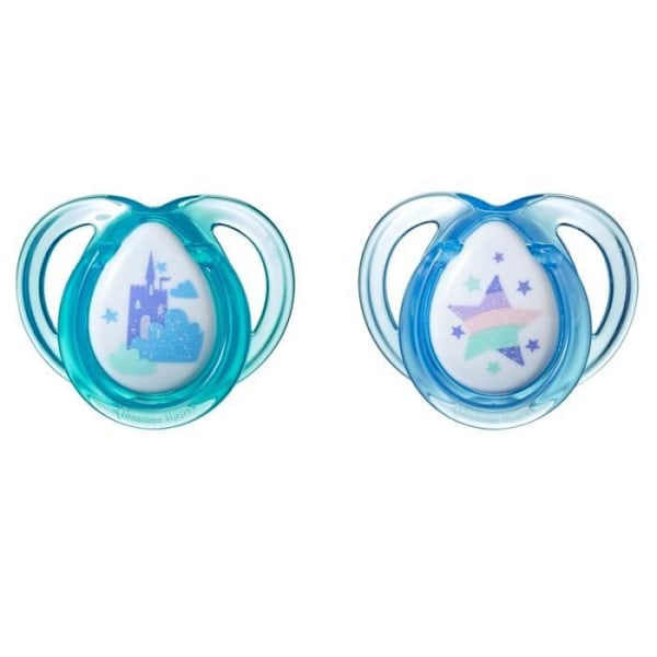 Tommee Tippee Anytime Tutti 0-6kk Kaksi Pandaa - 2 kpl - Silikoni - Vauva - Satunnainen väri Blå