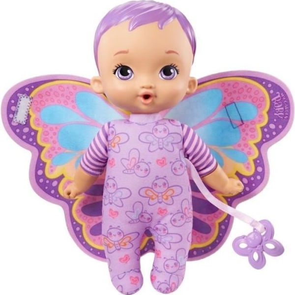 My Garden Baby - Mon Premier Bébé Papillon, lila, 23 cm, mjuk kropp med plyschvingar - Docka / Puppong - Från 18 månader