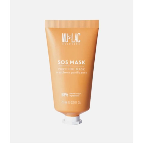 Mulac Cosmetics SOS MASK Rengörande mask för oren hud, pormaskar Vegan 75 ml