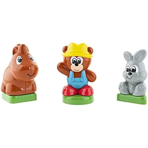 Chicco Lekset Farm Animals 2 i 1 interaktiv lekmatta för att lära sig former och djur Flerfärgad