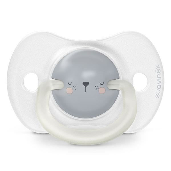 Suavinex paket med 2 fosforescerande nappar Sx Pro 0/6 månader Night&Day Bear