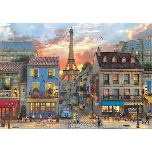 Clementoni - 1000p Streets of Paris - 70 x 50 cm Flerfärgad